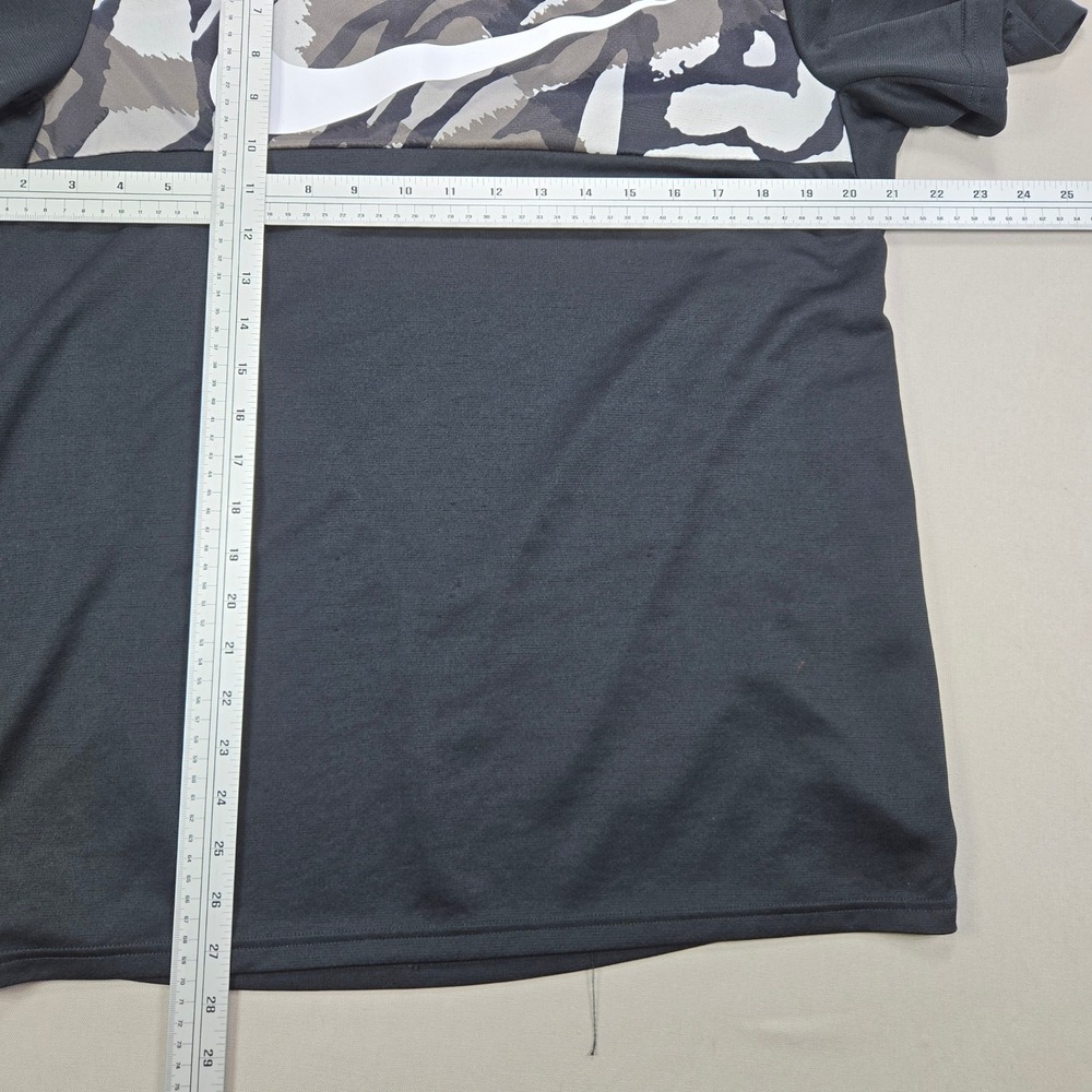 Nike T-Shirt Dri-FIT Camo Swoosh Graphic Black Mens Large L - Picture 6 of 6